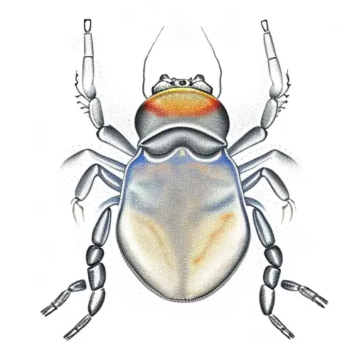 Fiddler crab anatomy tattoo design idea