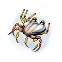 Fiddler crab anatomy tattoo design idea