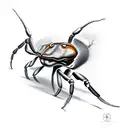 Fiddler crab anatomy tattoo design idea