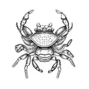 Fiddler crab anatomy tattoo design idea