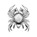 Fiddler crab anatomy tattoo design idea