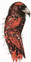 Raven Bird tattoo design idea