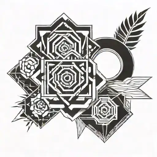 3 horizontal black lines geometrical desing tattoo design idea