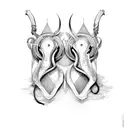 Gemini tattoo design idea