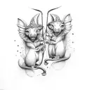 Gemini tattoo design idea