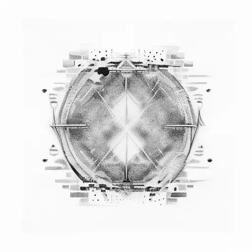 An abstract design inspired by The Plot in You's lyrics "Can you kindly just refrain" tattoo design idea