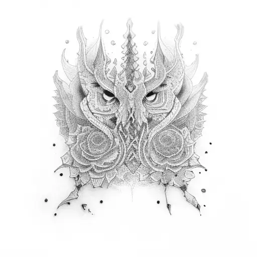 mantra spine tattoo design idea