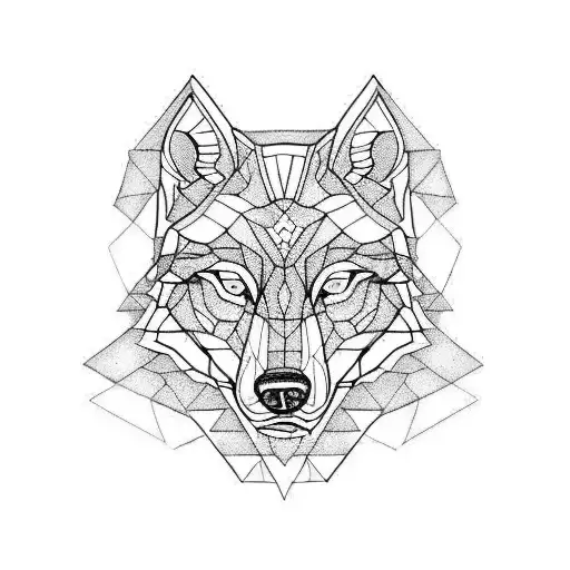 steel wolf tattoo design idea