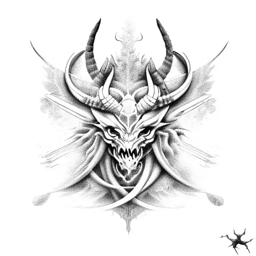 An artistic representation of the Cancer and Scorpio zodiac signs merging into a powerful mythical creature tattoo design idea
