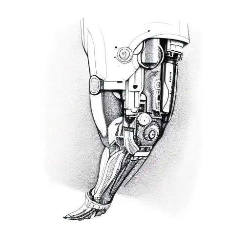 bionic arm tattoo design idea