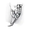 bionic arm tattoo design idea