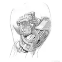 bionic arm tattoo design idea