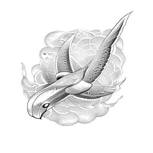 cobra with dove together in harmony tattoo design idea