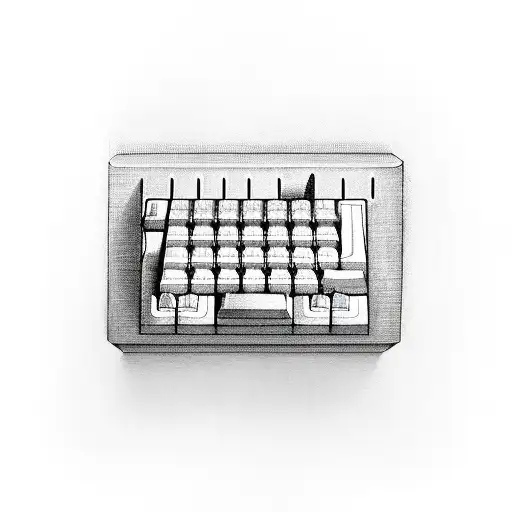 keyboard for gaming wasd tattoo design idea