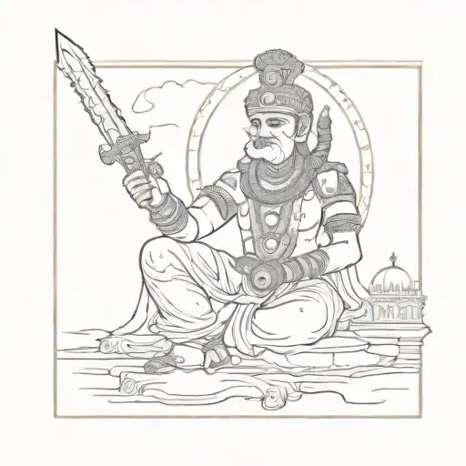 Illustrate a scene from a famous film you starred in, with a subtle nod to the Bhagwat Gita in the background, combining your acting career with your favorite scripture tattoo design idea