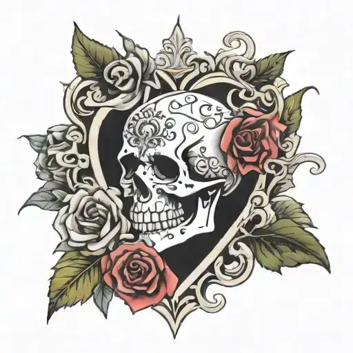 I love Death secret  tattoo design idea