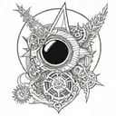 Witchy tattoo design idea