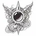 Witchy tattoo design idea