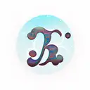 cursive font of "j" and "s" with moon, sea and palm tattoo design idea