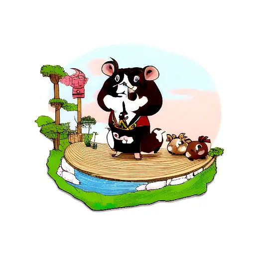 Guinea pig tattoo design idea