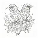 the word birds of a feather tattoo design idea