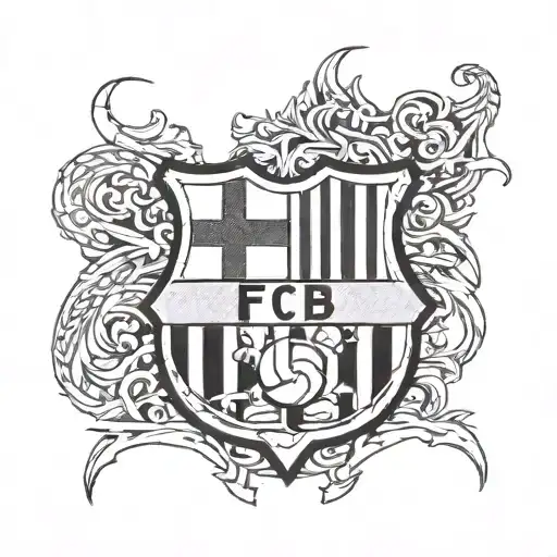 fc barcelona logo tattoo design idea