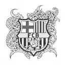 fc barcelona logo tattoo design idea