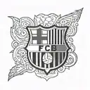fc barcelona logo tattoo design idea