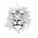 sun lion ocean tattoo design idea