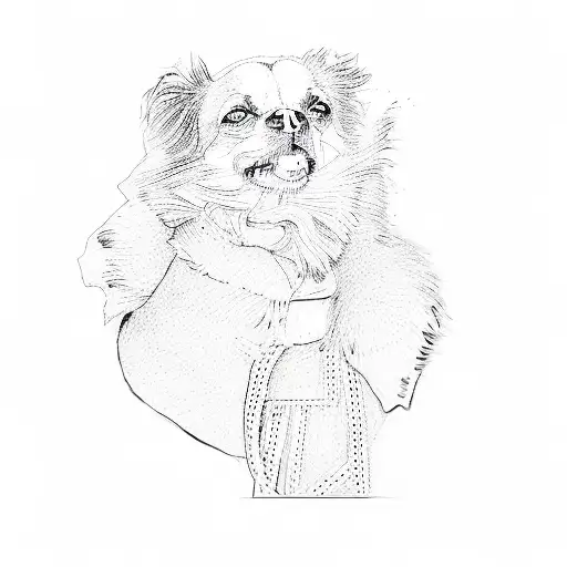 a chihuahua dog tattoo design idea