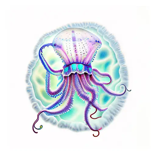 jelly fish tattoo design idea