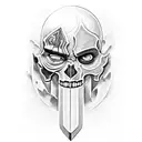 hacha de kratos y arco de atreus tattoo design idea