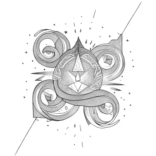 little flame tattoo design idea