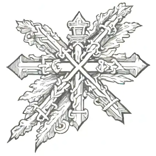  st Andrew's cross tattoo design idea
