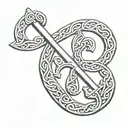 st Andrew's cross triskelion tattoo design idea