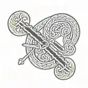st Andrew's cross triskelion tattoo design idea