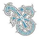 st Andrew's cross triskelion tattoo design idea