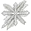  st Andrew's cross tattoo design idea