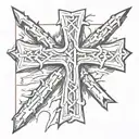  st Andrew's cross tattoo design idea