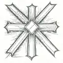  st Andrew's cross tattoo design idea