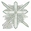  st Andrew's cross tattoo design idea