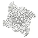 triskelion st Andrew cross tattoo design idea