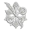 triskelion st Andrew cross tattoo design idea
