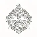 triskelion st Andrew cross tattoo design idea