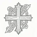 simple st Andrew's cross tattoo design idea