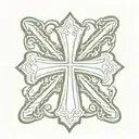 simple st Andrew's cross tattoo design idea
