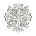 simple st Andrew's cross tattoo design idea