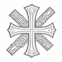 simple st Andrew's cross tattoo design idea