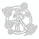 st Andrew's cross triskelion tattoo design idea