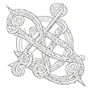 st Andrew's cross triskelion tattoo design idea